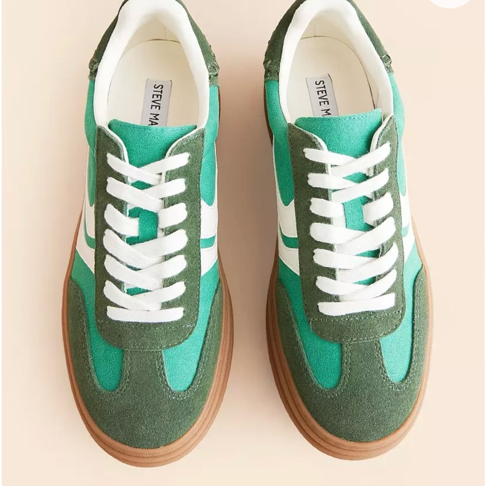 Steve Madden Green and White Women’s Sneakers